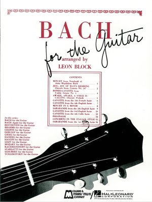 cover image of Bach for Guitar (Songbook)